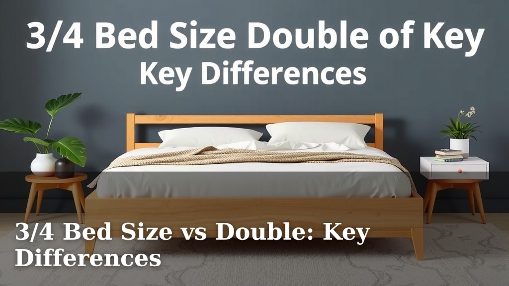 3/4 Bed Size vs Double: Key Differences
