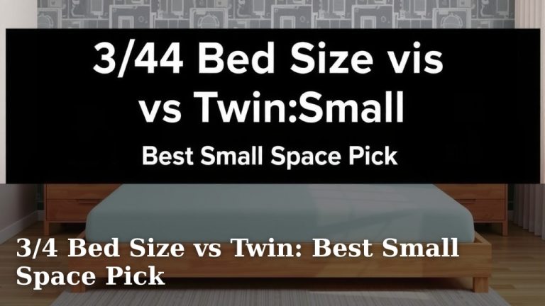 3/4 Bed Size vs Twin: Best Small Space Pick