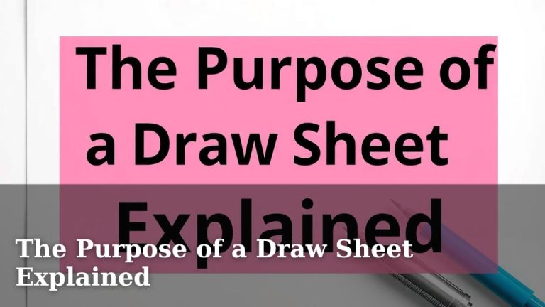 The Purpose of a Draw Sheet Explained