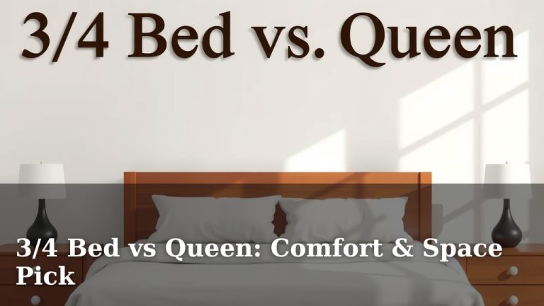 3/4 Bed vs Queen: Comfort & Space Pick