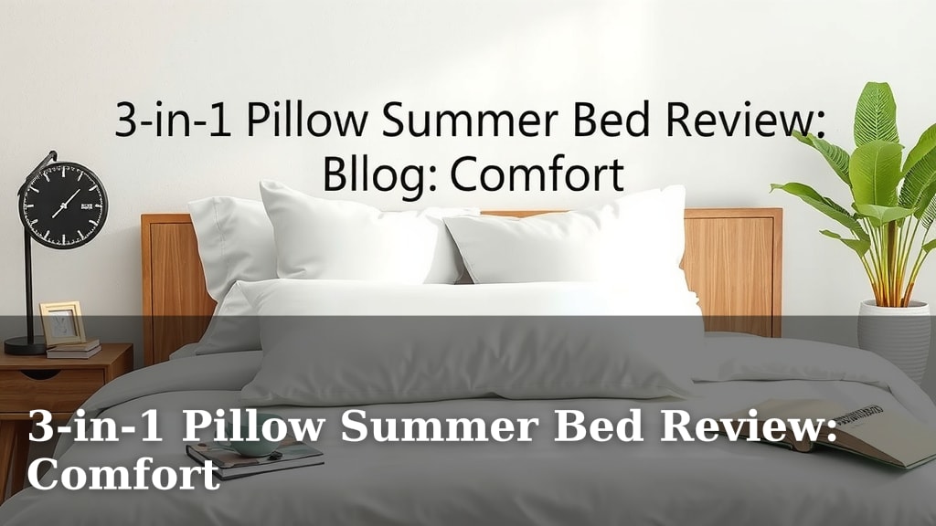 3-in-1 Pillow Summer Bed Review: Comfort