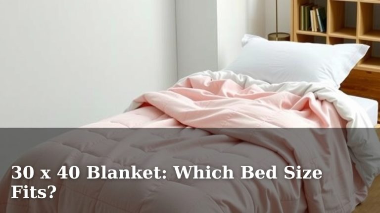 30 x 40 Blanket: Which Bed Size Fits?