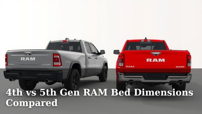 4th vs 5th Gen RAM Bed Dimensions Compared