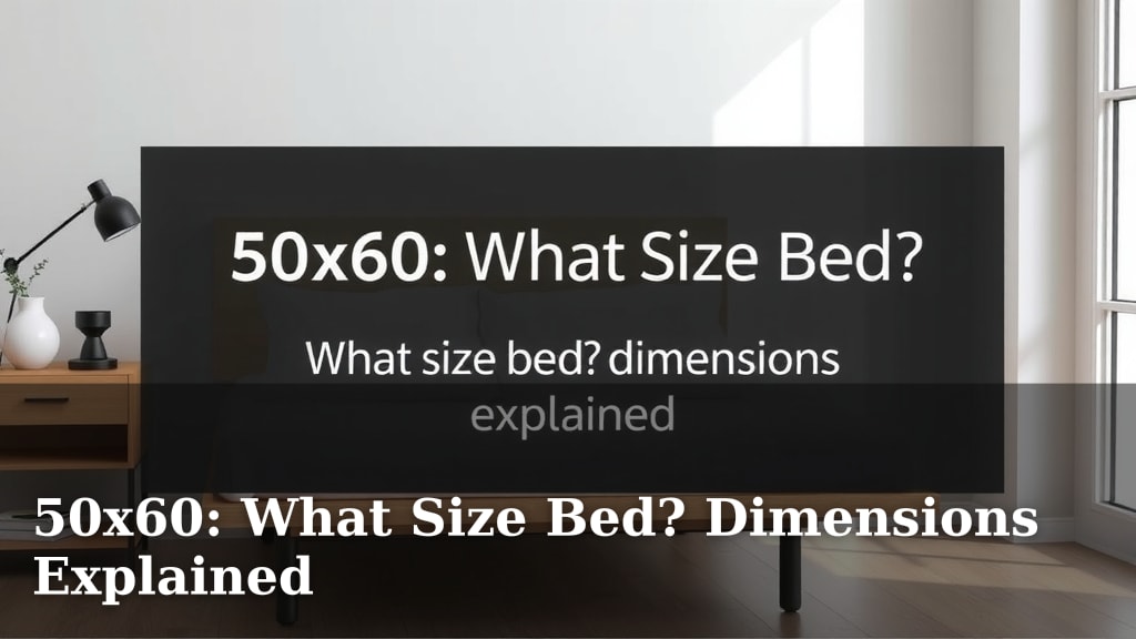 50x60: What Size Bed? Dimensions Explained