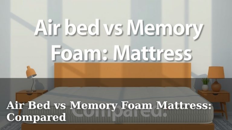 Air Bed vs Memory Foam Mattress: Compared